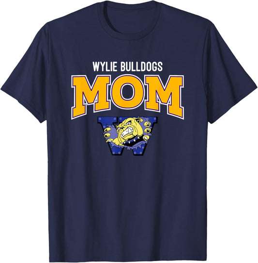 Wylie Bulldogs Logo Mom HS T-Shirt - T-Shirt | Navy