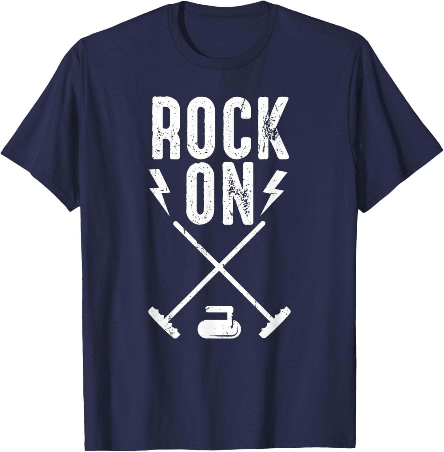Best Curling Art Women Stone Sport Curling Player T-Shirt - T-Shirt | Navy