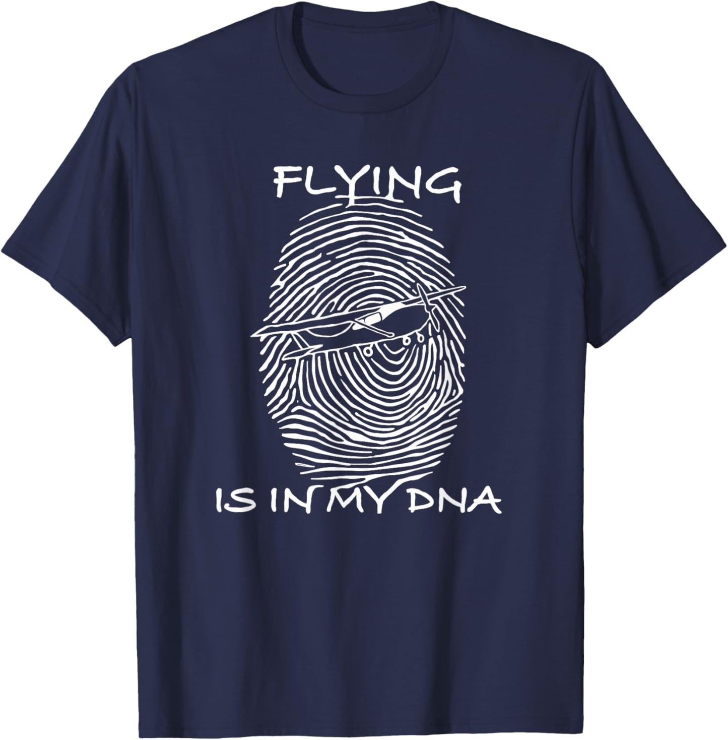 Cloud Surfing Apparel Pilot - Black, Small - Short Sleeve - Modern - Round Neck - Unique Graphic Design T-Shirt - T-Shirt | Navy