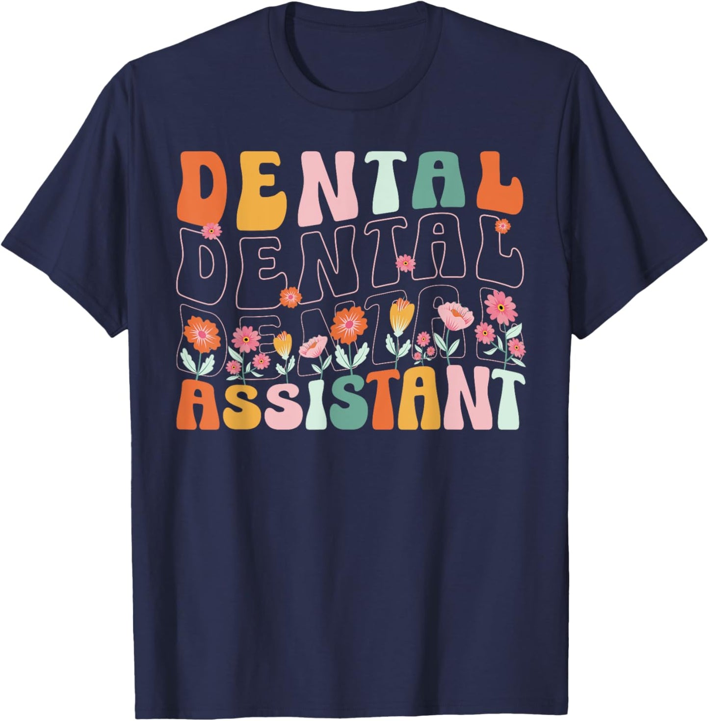 Cute Dental Assistant Graduate Cute Dental Assistant Crew T-Shirt - T-Shirt | Navy