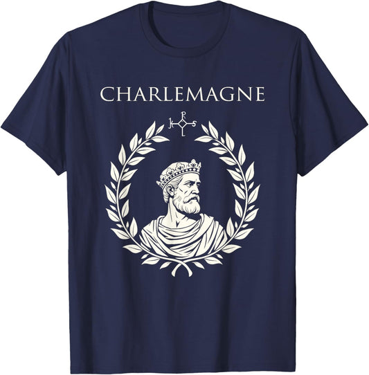 Charlemagne Holy Roman Emperor Charlemagne T-Shirt - T-Shirt | Navy