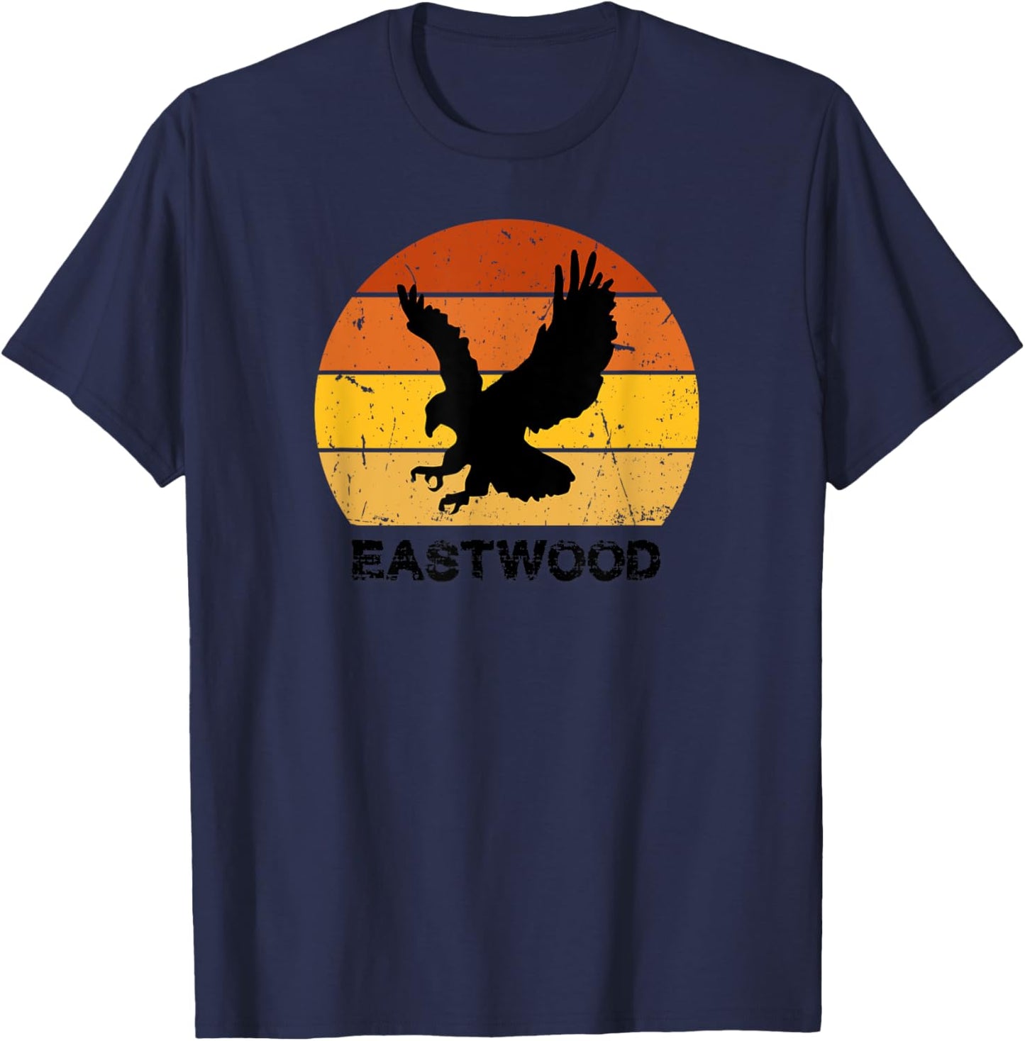 EASTWOOD Retro Eagle Sunset T-Shirt - T-Shirt | Navy
