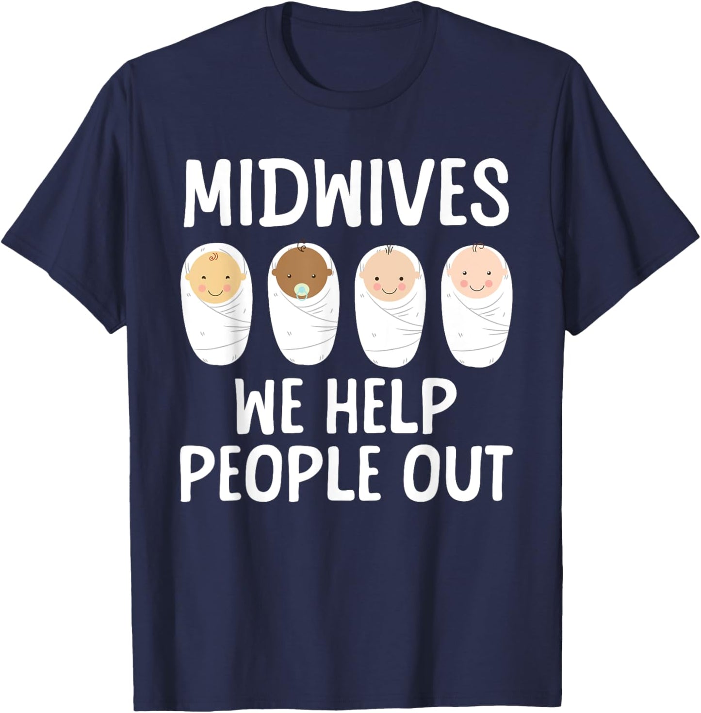Midwife Art Midwifery Labor And Delivery Midwife T-Shirt - T-Shirt | Navy