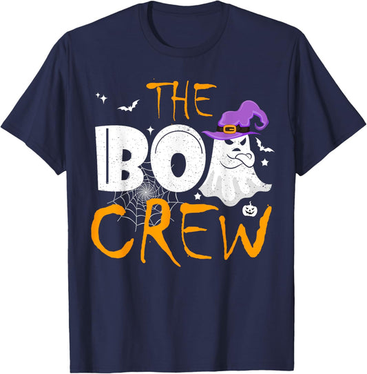 Halloween Ghost The Boo Crew Matching family Women Kids Men T-Shirt - T-Shirt | Navy