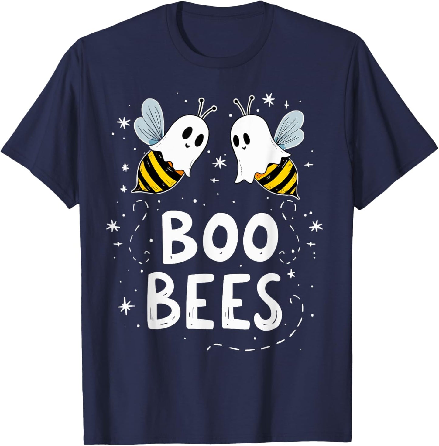 Funny Boo Bees Boobs Ghost Bee Last Minute Halloween Costume T-Shirt - T-Shirt | Navy