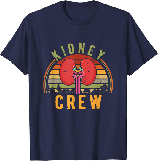 Kidney Crew Nephrology Nurse Team Renal Dialysis Technician T-Shirt - T-Shirt | Navy