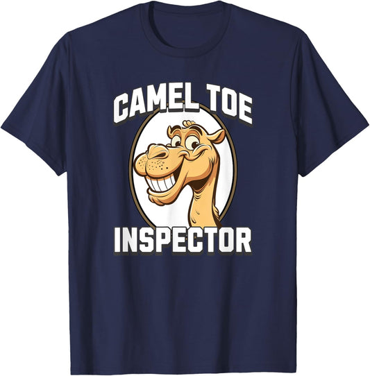 Camel Toe Inspector, Funny smiling camel T-Shirt - T-Shirt | Navy