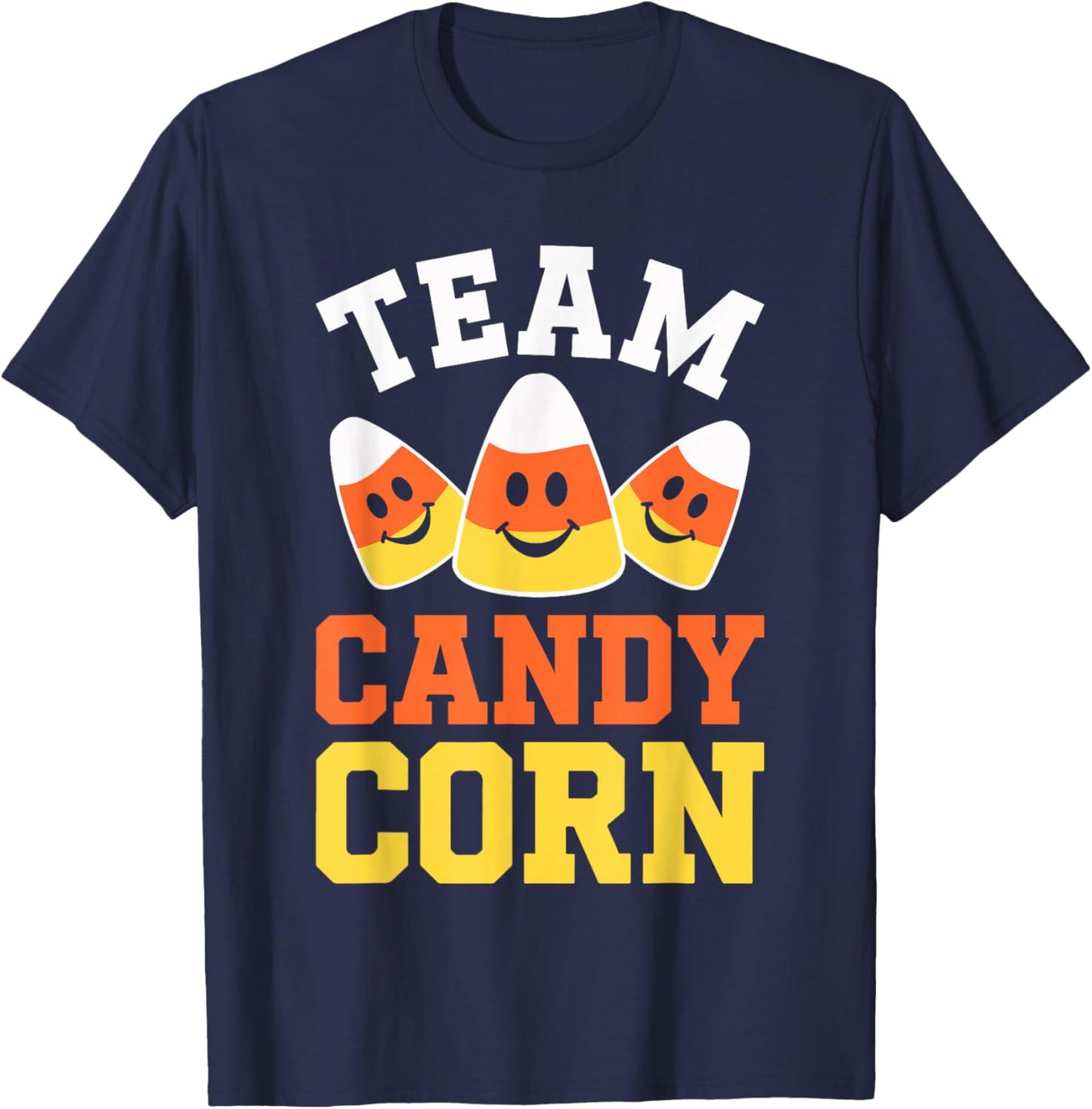 Team Candy Corn Shirt Adult Kids Men Women Halloween Costume T-Shirt - T-Shirt | Navy