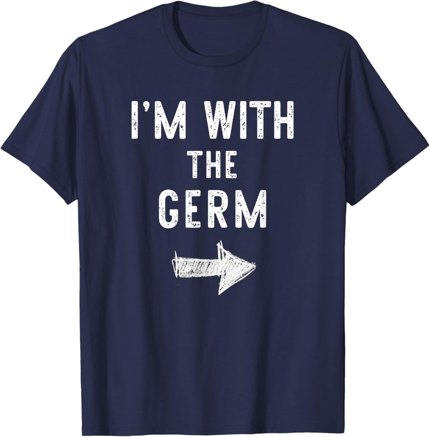 I’m With The Germ Funny Halloween Couple Costume T-Shirt - T-Shirt | Navy