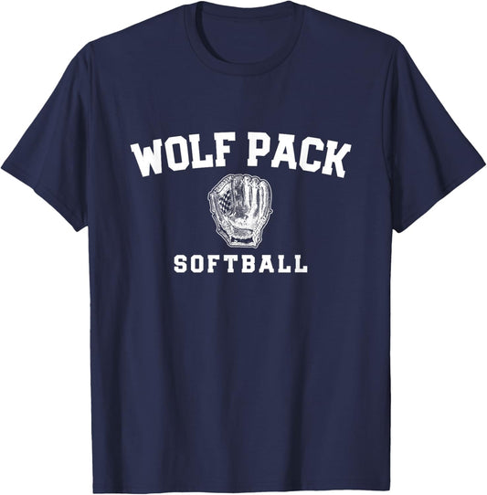Wolf Pack Ridgeview Softball Mitt HS T-Shirt - T-Shirt | Navy