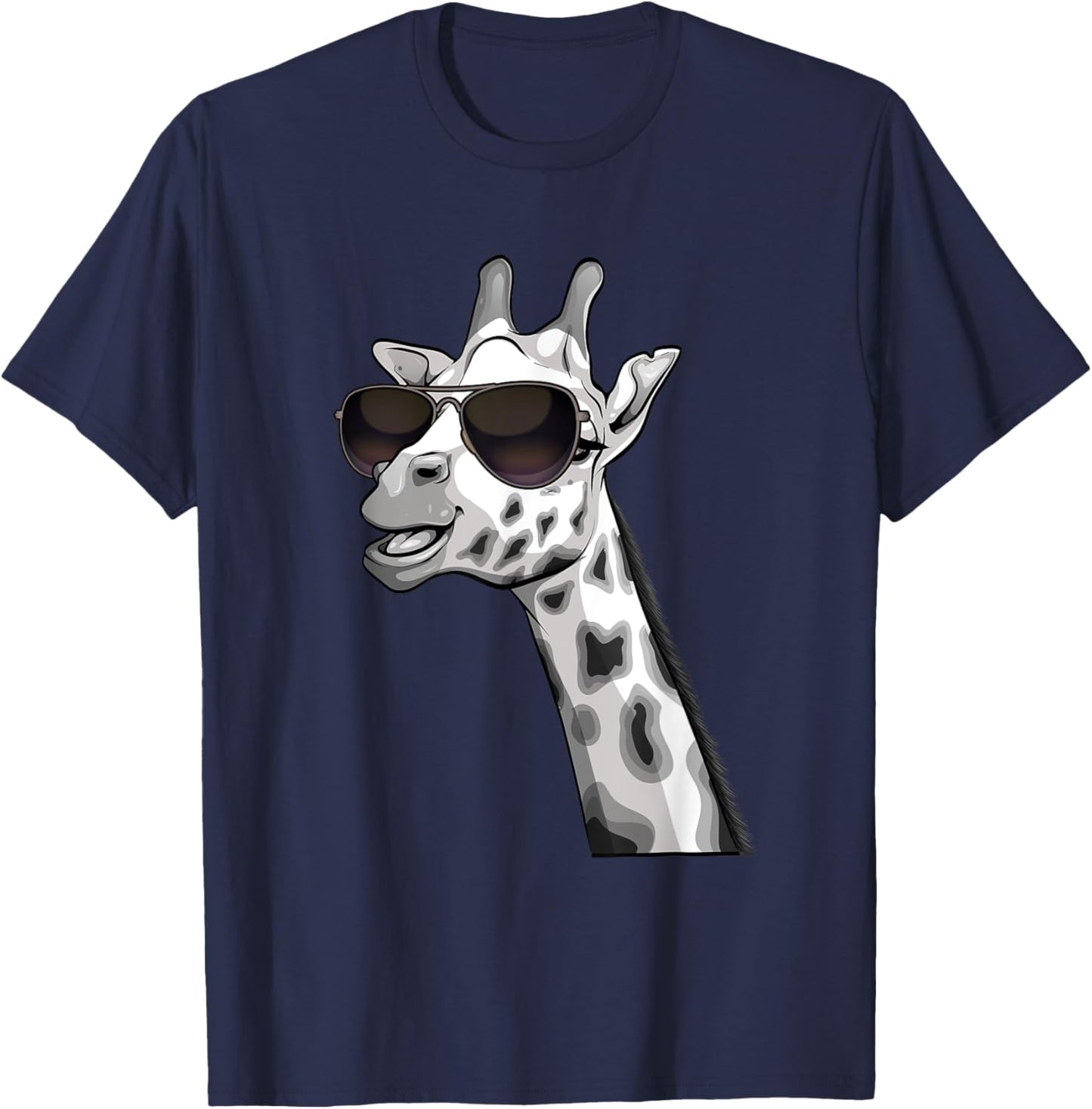 Best Giraffe Art Women Adult Giraffe Print Giraffe T-Shirt - T-Shirt | Navy