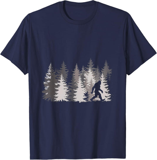 Sasquatch Forest Legend Nature T-Shirt - T-Shirt | Navy