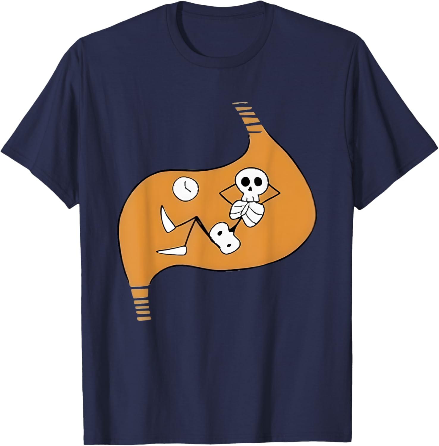 Delicious In Dungeon Skeleton Men Women T-Shirt - T-Shirt | Navy