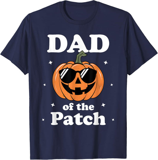 Pumpkin Dad Of The Patch Halloween Costume Family T-Shirt - T-Shirt | Navy