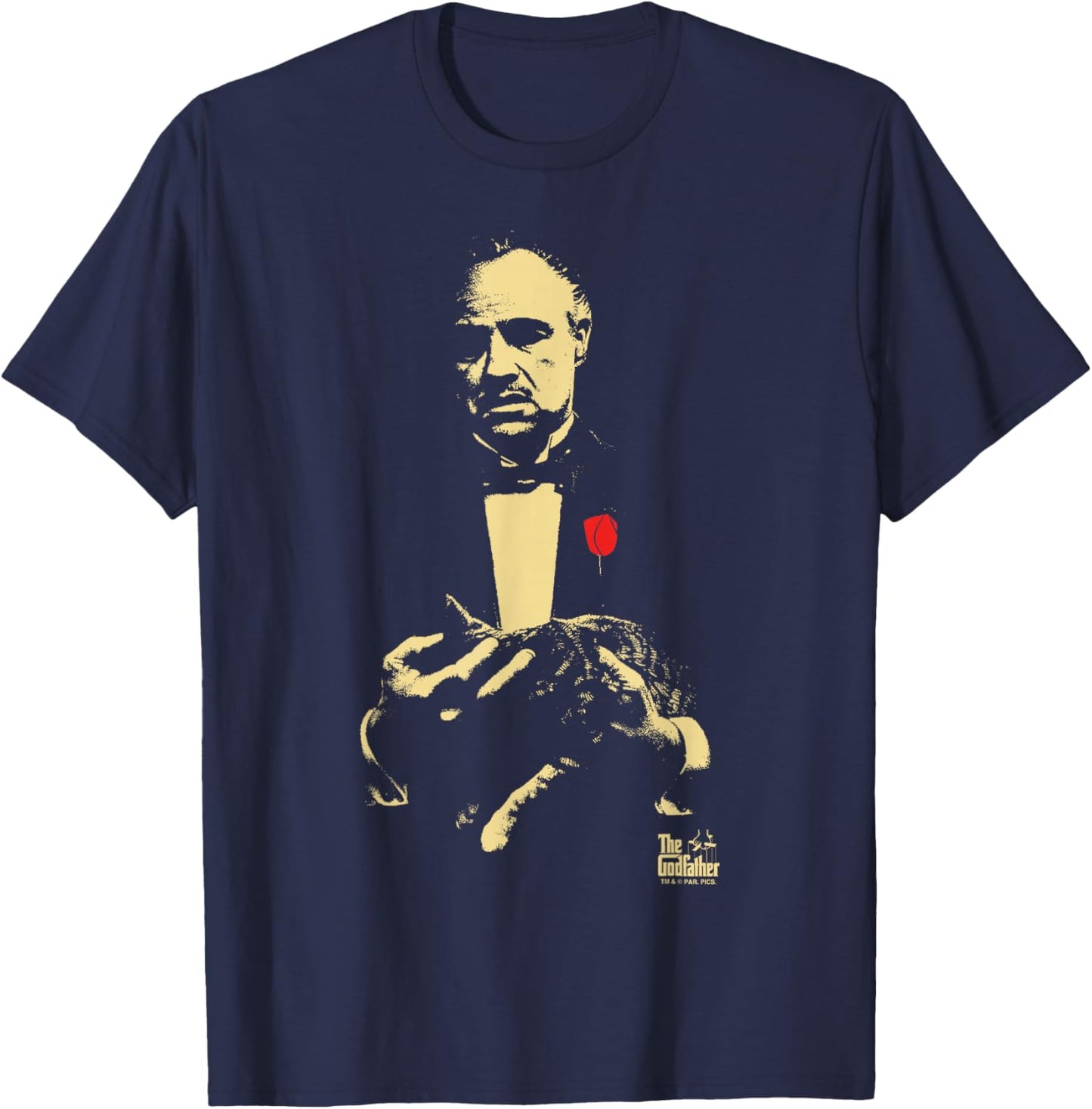 The Godfather Vito Don Corleone With Cat T-Shirt - T-Shirt | Navy