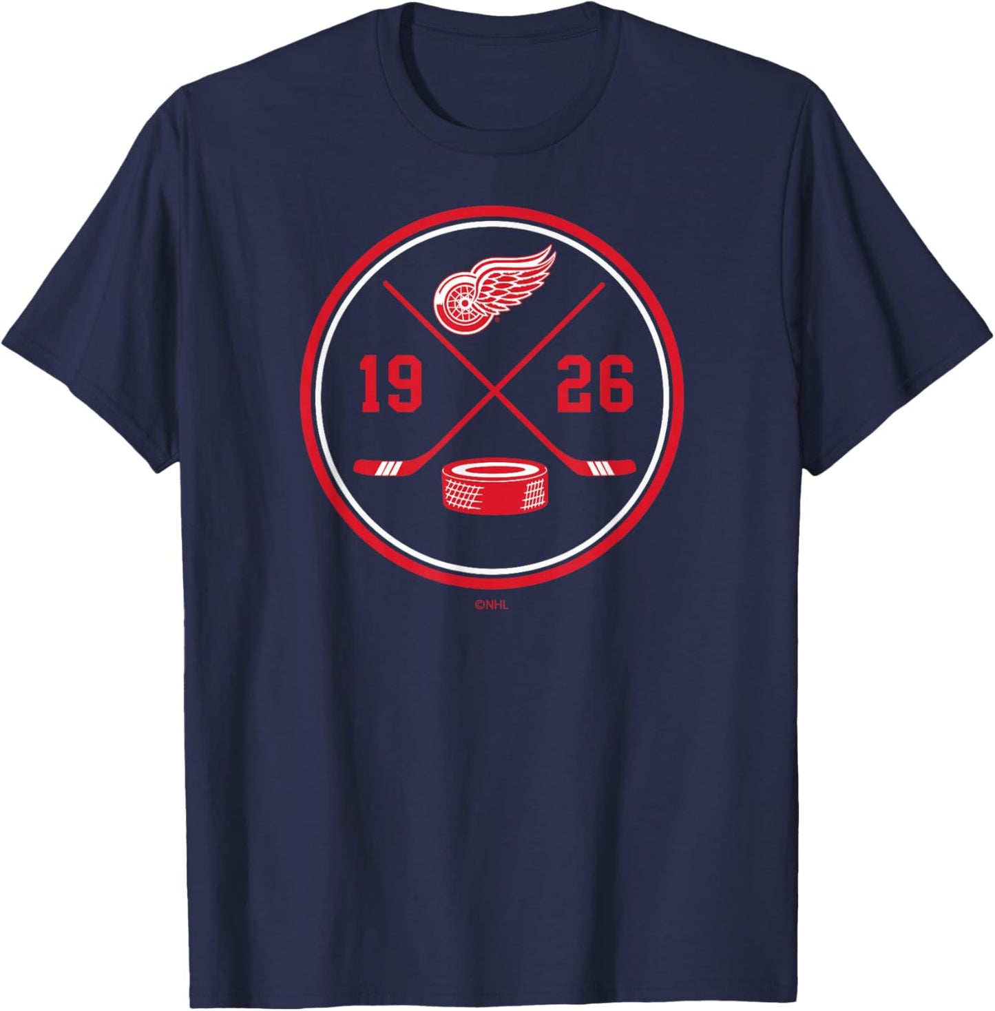 Detroit Red Wings Prize Black Officially Licensed T-Shirt - T-Shirt | Navy