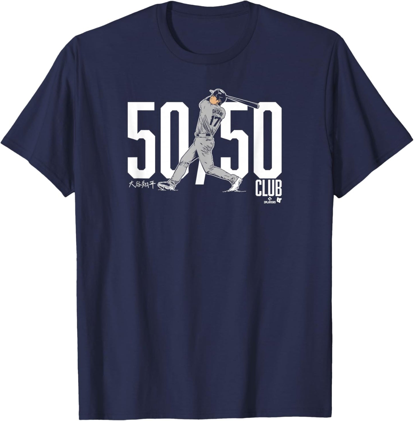 Shohei Ohtani - 50/50 Club - Los Angeles Baseball T-Shirt - T-Shirt | Navy
