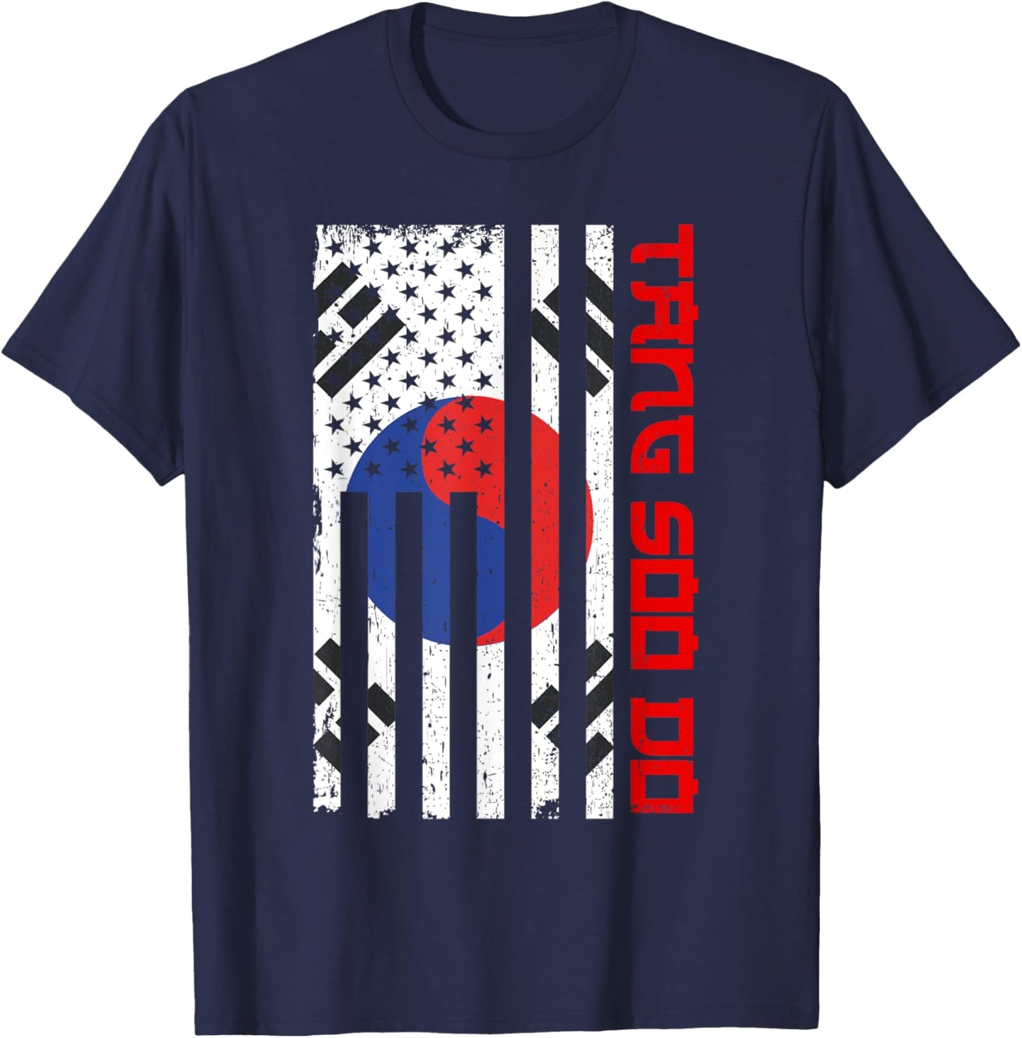 Tang Soo Do - USA Flag Taekwondo Mixed Martial Arts MMA T-Shirt - T-Shirt | Navy