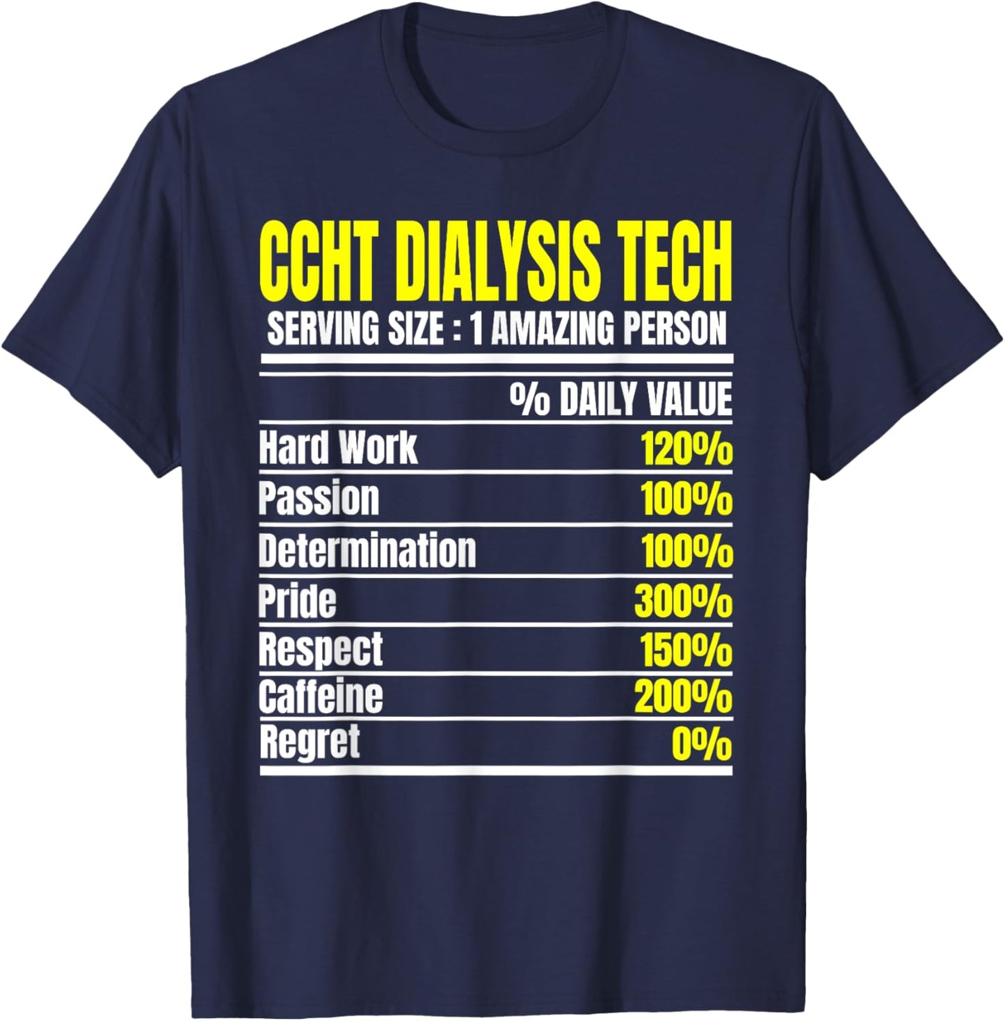 Certified Clinical Hemodialysis Technician CCHT Doctor T-Shirt - T-Shirt | Navy