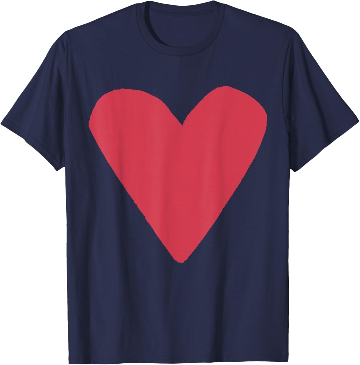 Red Heart Black T-Shirt - T-Shirt | Navy