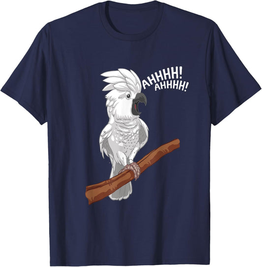 Cute Cockatoo Art Women Kids Parrot Goffin Cockatoo T-Shirt - T-Shirt | Navy