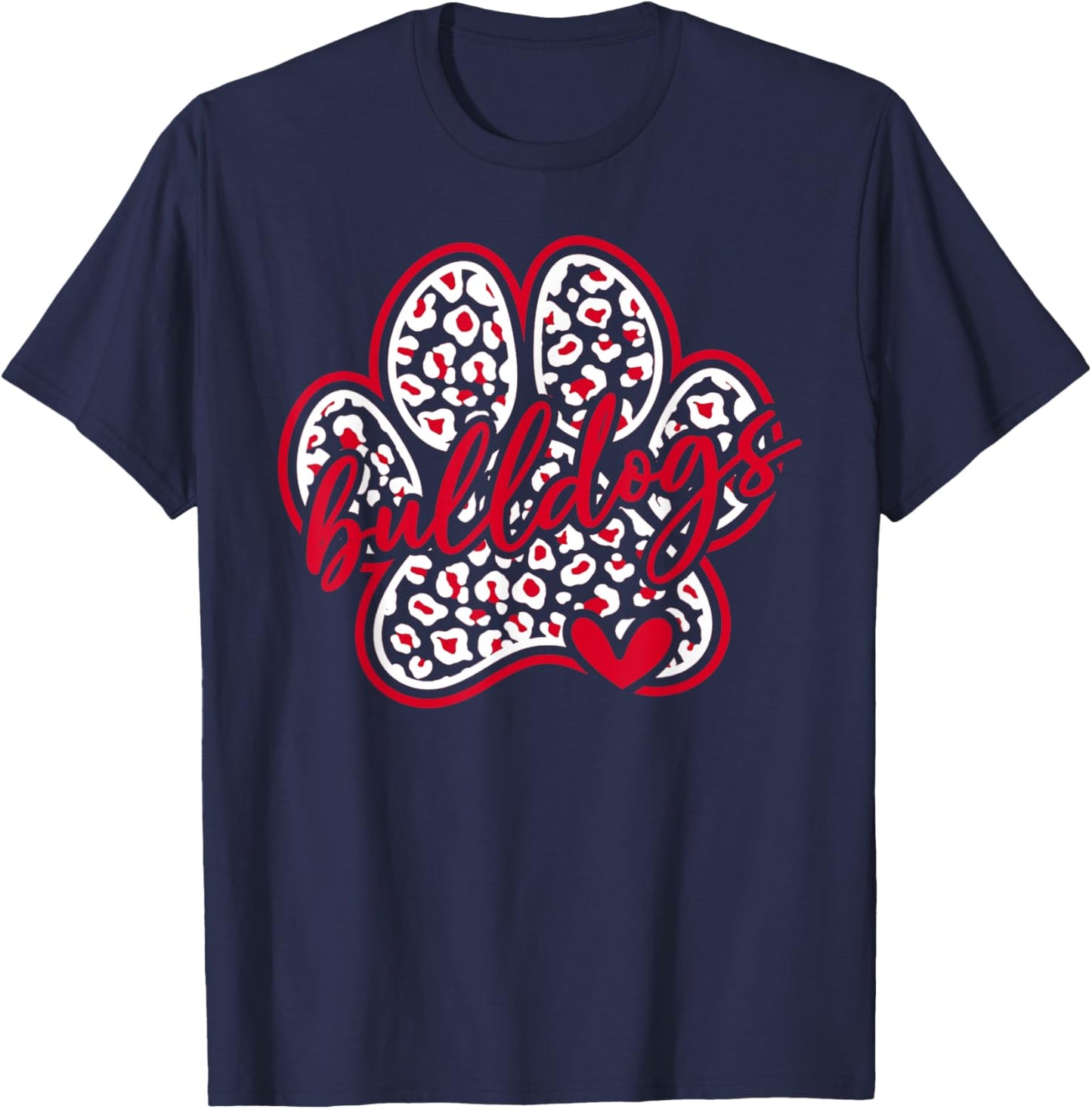 Vintage Go Dawgs Funny Bulldog School Spirit Back To School T-Shirt - T-Shirt | Navy