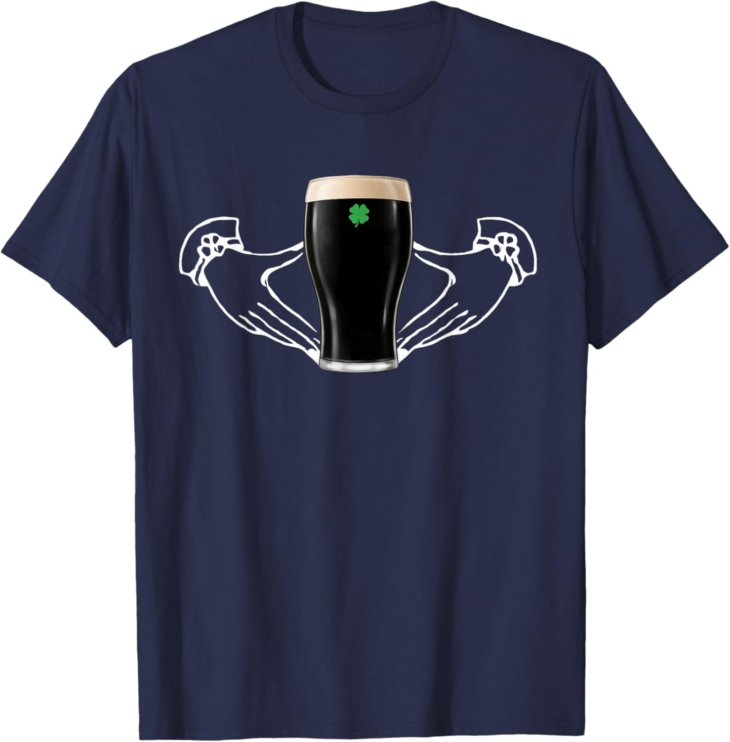 St Patrick's Day Claddagh Shamrock Beer for Men Women T-Shirt - T-Shirt | Navy