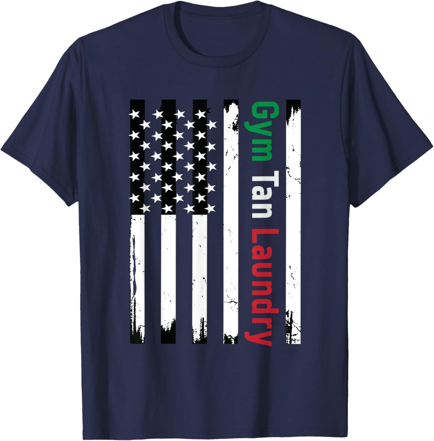 Gym Tan Laundry GTL New Jersey Garden NJ Shore Italian Flag T-Shirt - T-Shirt | Navy