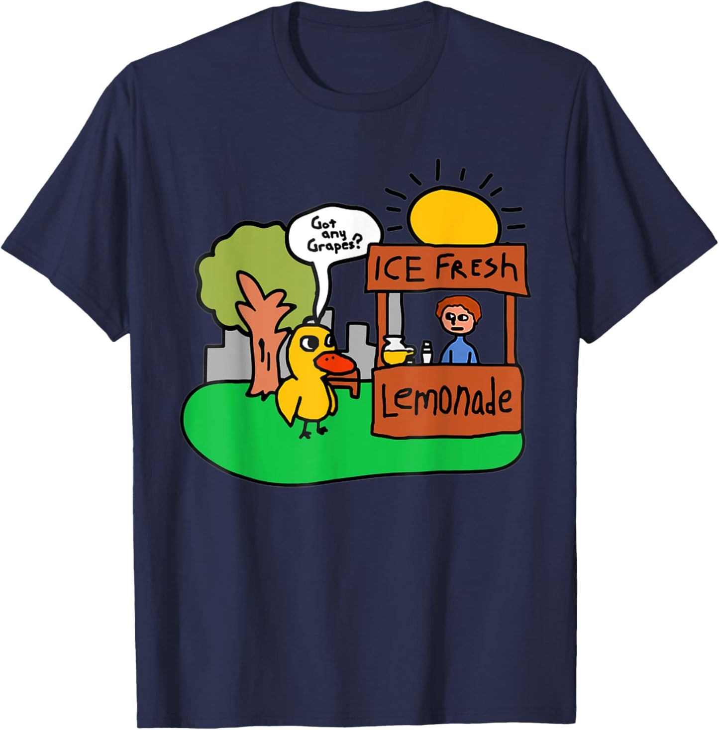 Ice Fresh Lemonade Got Any Grapes Duck Funny Gift T-Shirt - T-Shirt | Navy