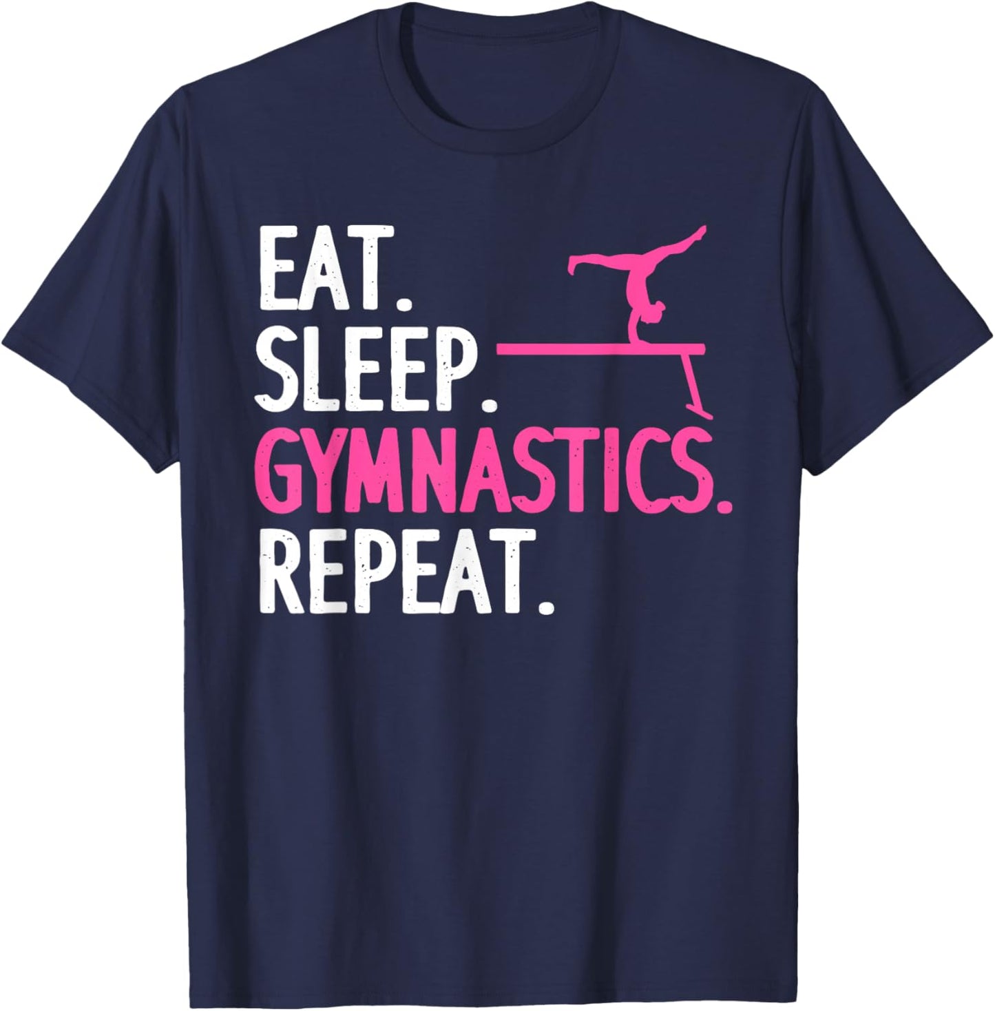 Cute Gymnastics Art for Girls Kids Women Tumbling Gymnast T-Shirt - T-Shirt | Navy