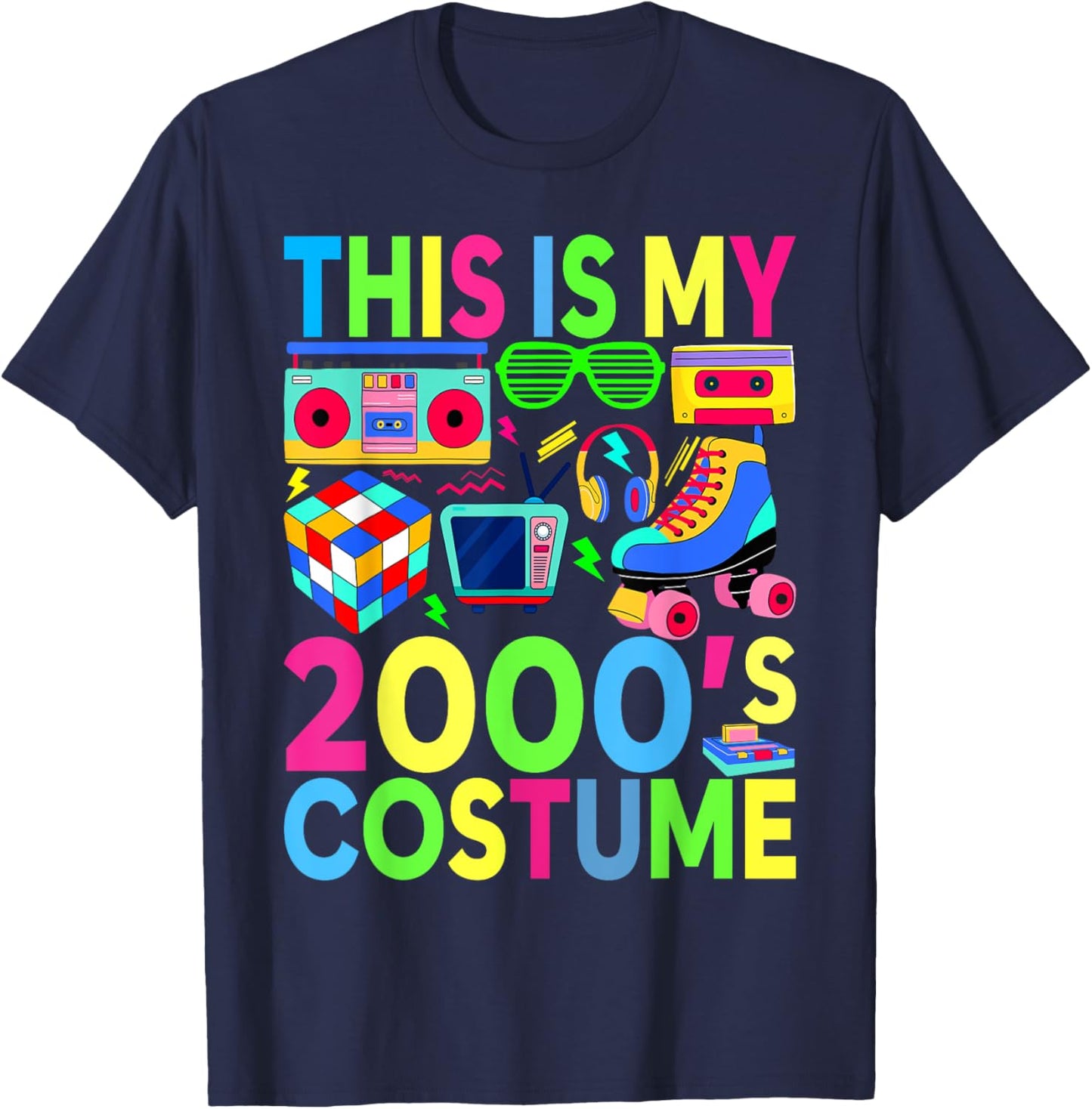 2000s Costume 2000s Hip Hop Outfit Early 2000s Style Fashion T-Shirt - T-Shirt | Navy