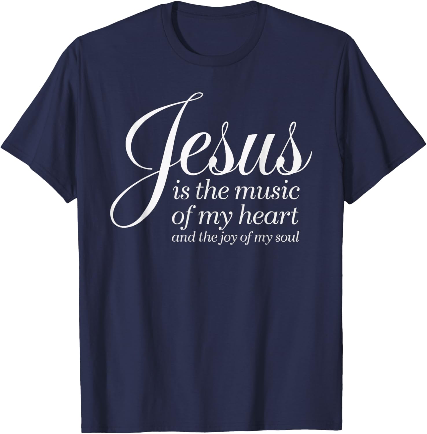 Music Jesus Christ Religion Christian Musician Christianity T-Shirt - T-Shirt | Navy