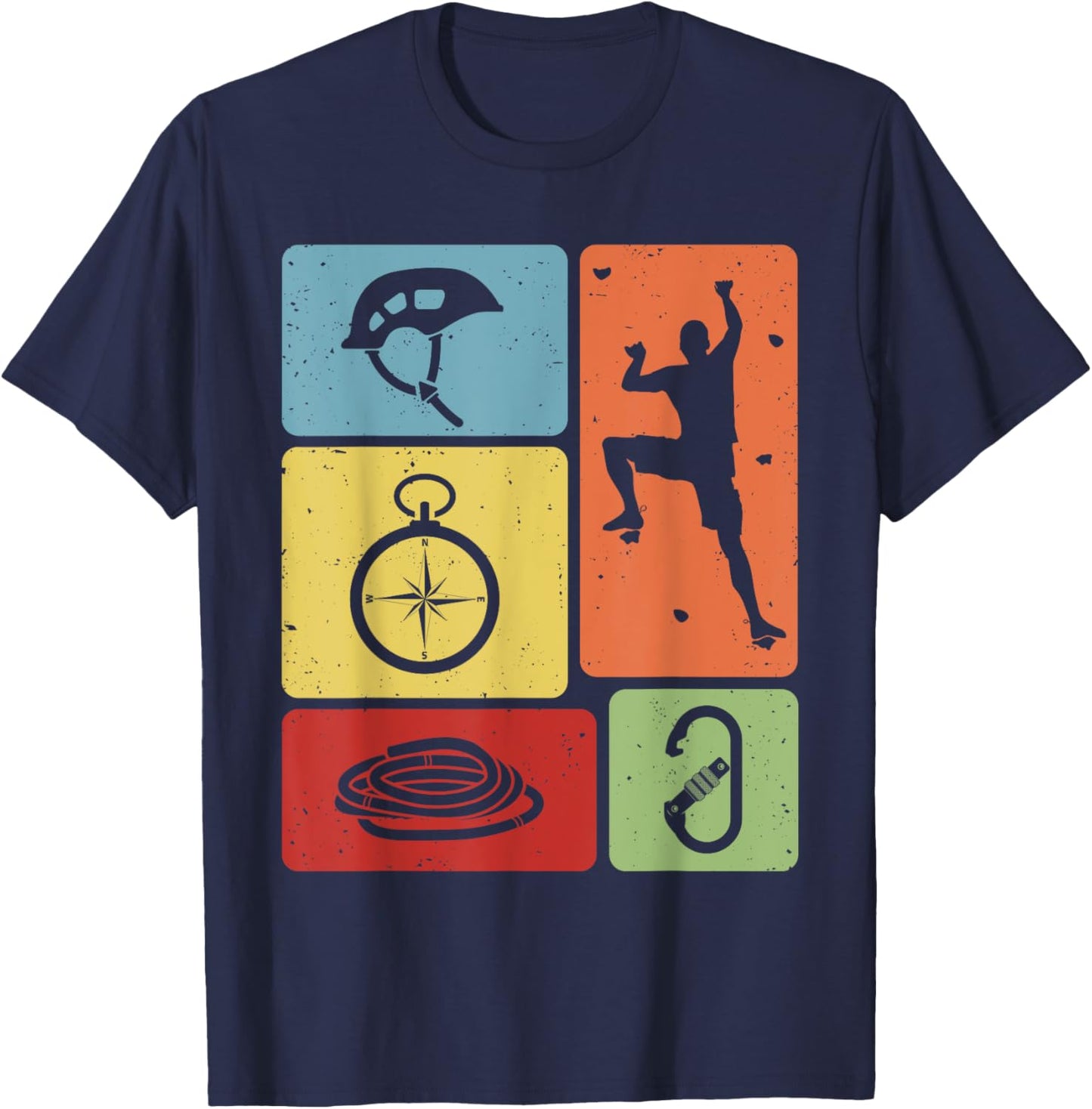 Funny Rock Climbing Bouldering Enthusiasts Men Women Kids T-Shirt - T-Shirt | Navy