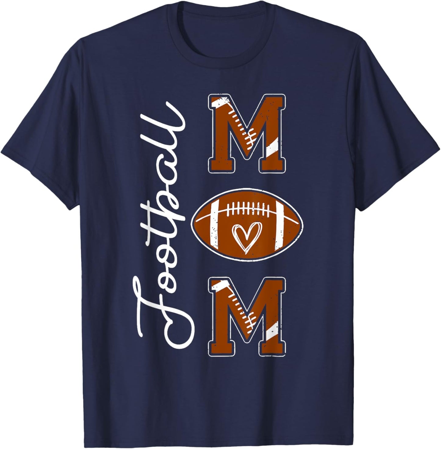 Football Mom Football Mom Shirt American Football T-Shirt - T-Shirt | Navy