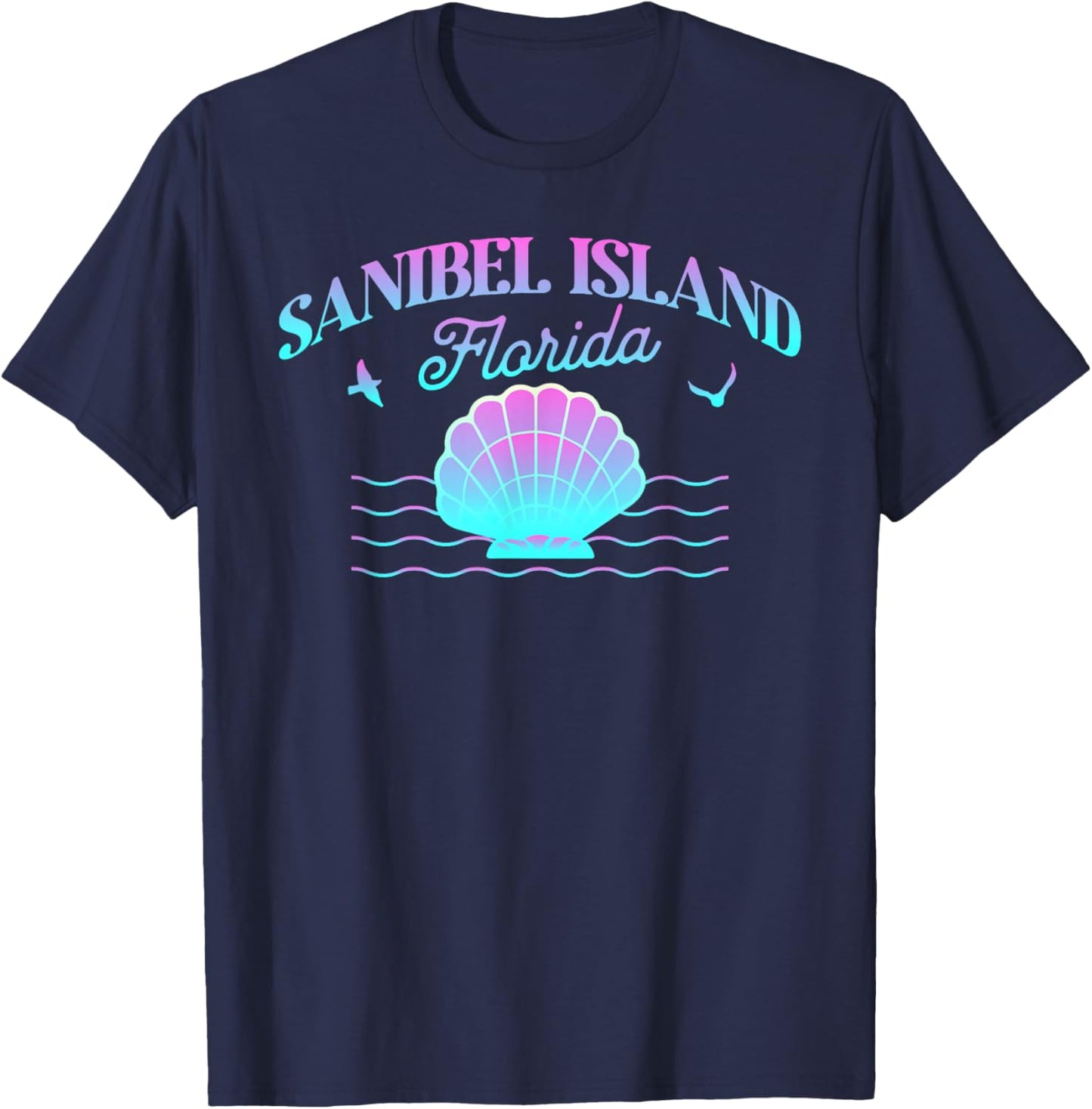 Sanibel Island Florida FL Seashell Shells Beach Souvenir T-Shirt - T-Shirt | Navy