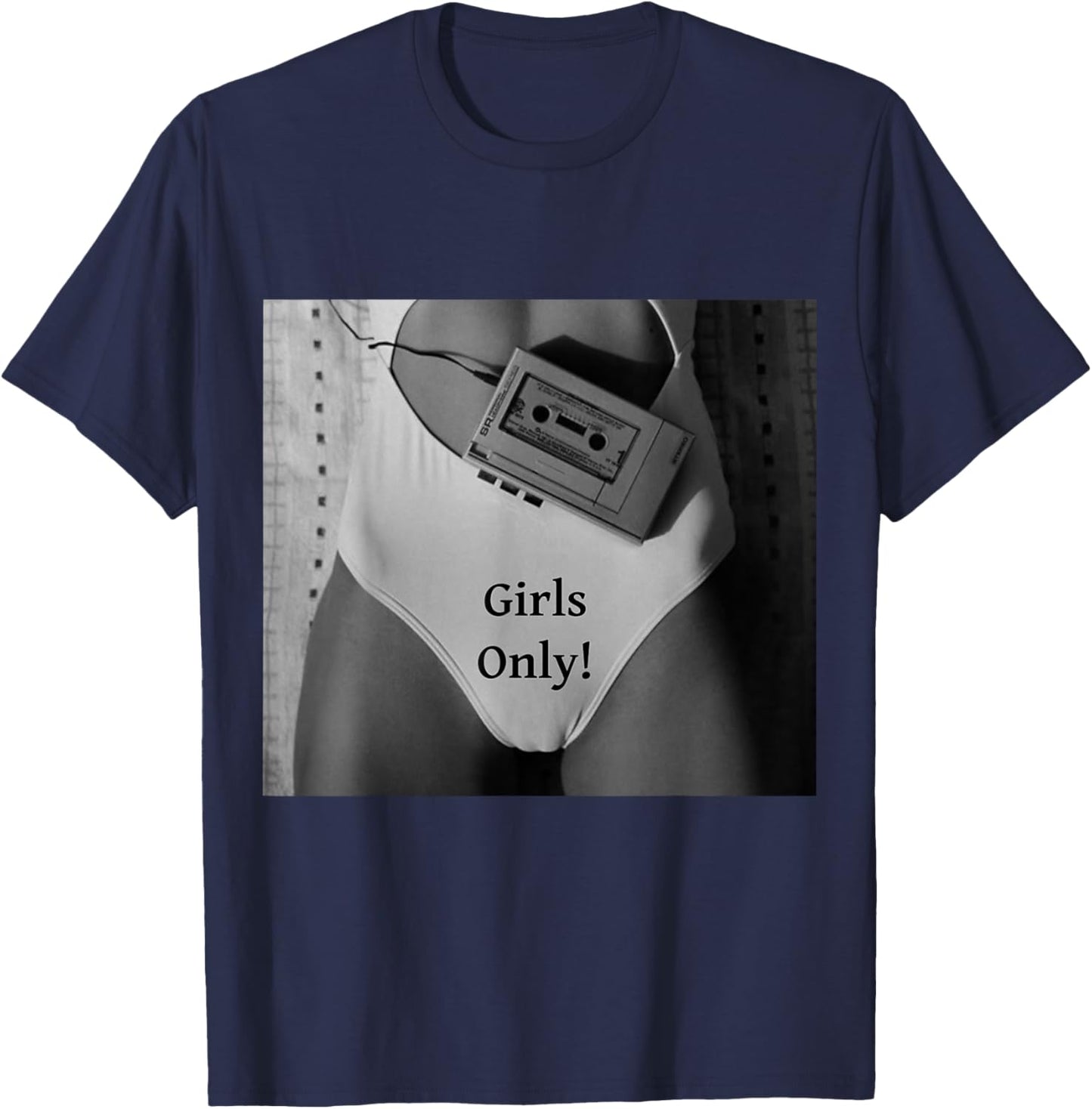 Beautiful woman in bikini provocative only girls T-Shirt - T-Shirt | Navy