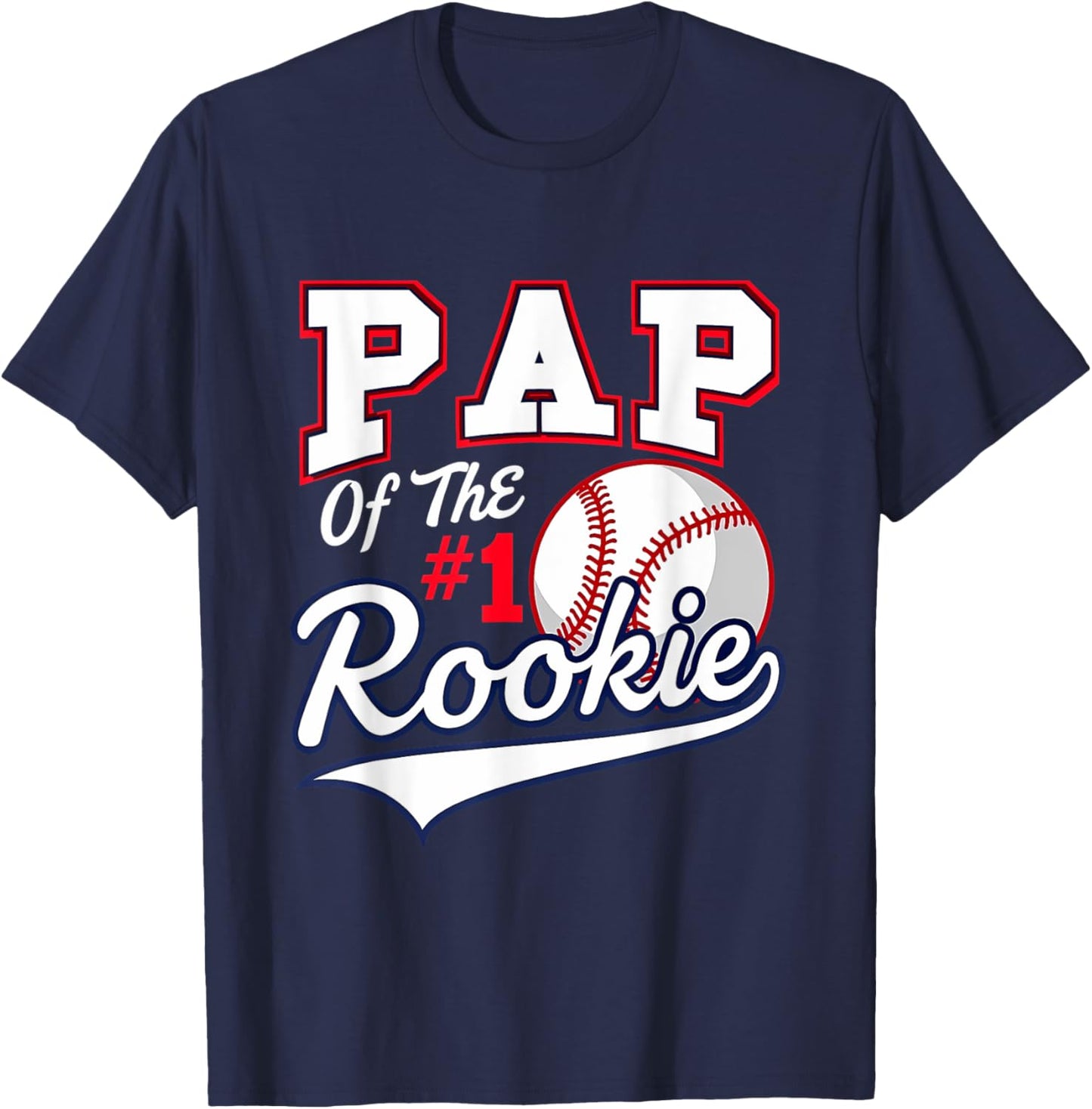 Retro Daddy Pap Of The Number 1 Rookie Baseball T-Shirt - T-Shirt | Navy