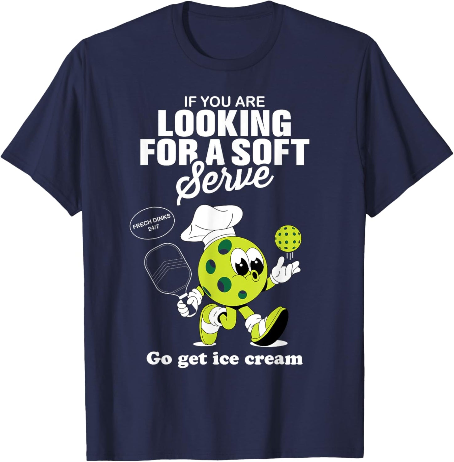 Funny Pickleball Pickle Ball Paddleball Coach Player Lover T-Shirt - T-Shirt | Navy