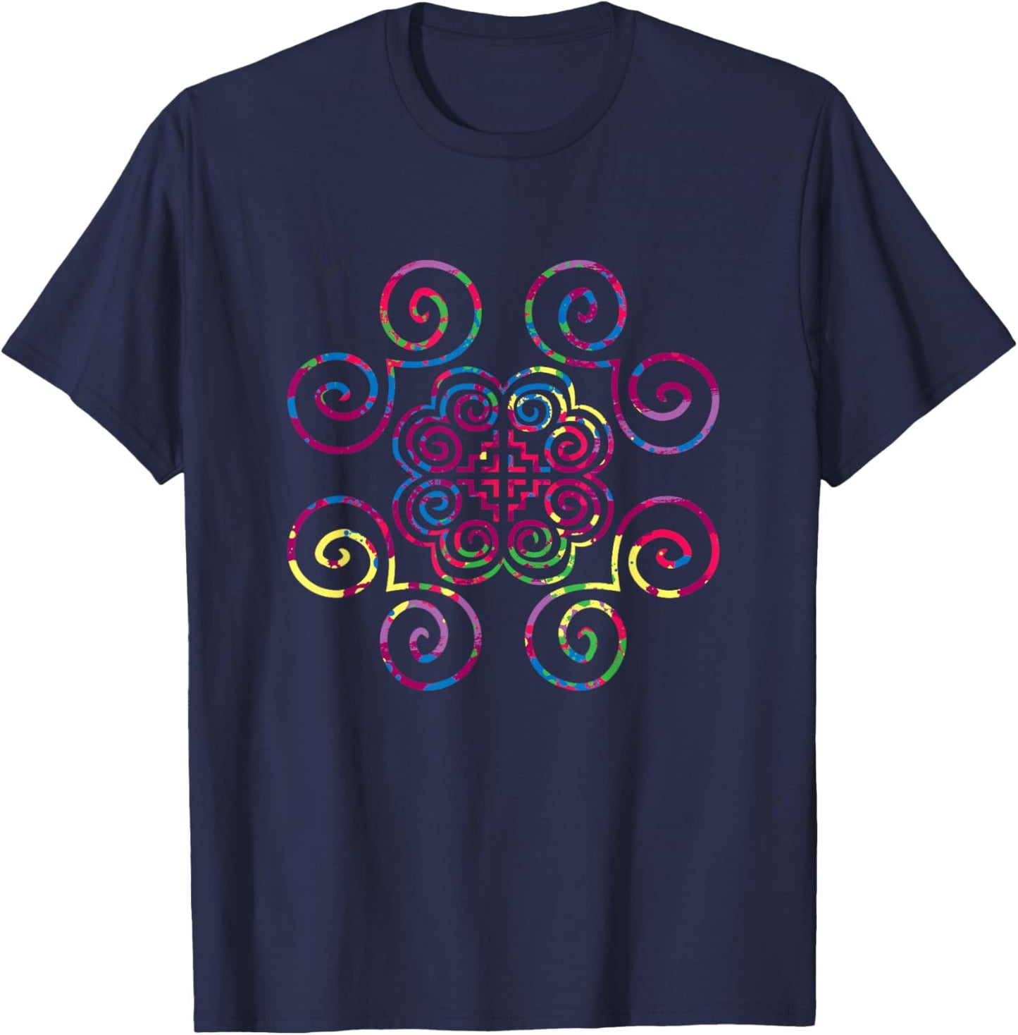 Hmong Miao Hmoob Patterns T-Shirt - T-Shirt | Navy