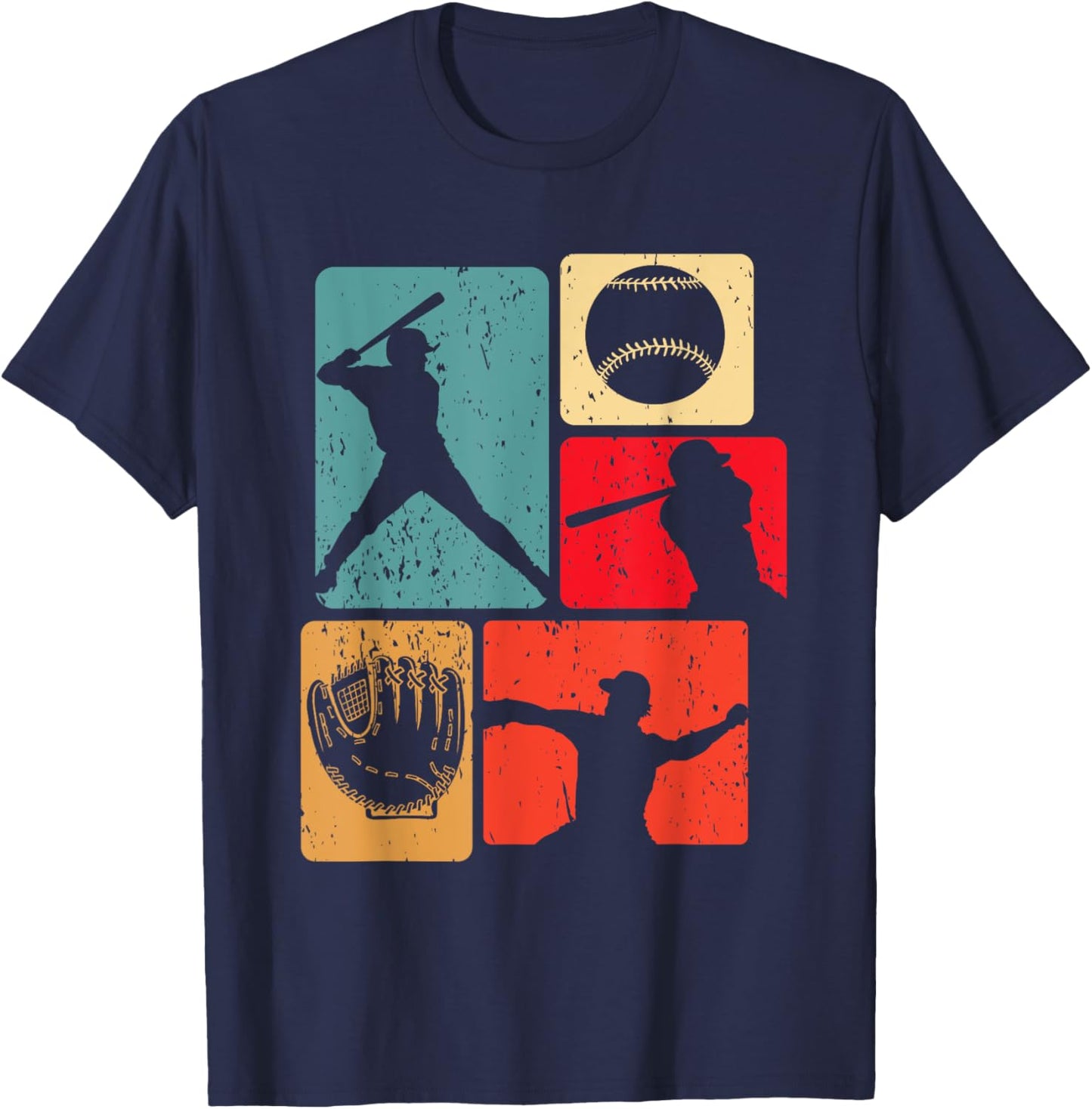 Funny Baseball Player Field Bat Ball Game Enthusiast Outfit T-Shirt - T-Shirt | Navy