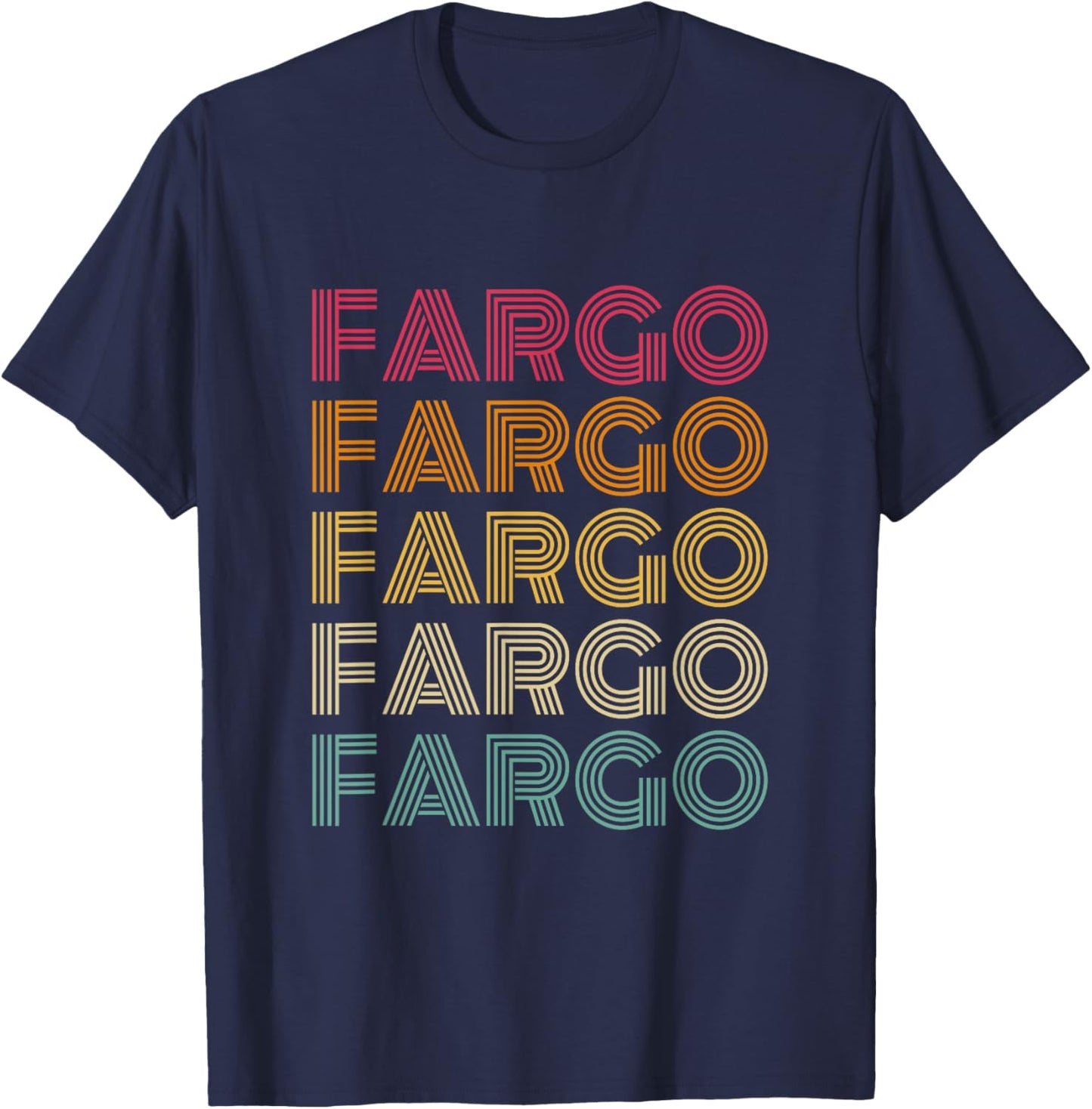 Fargo - Retro Vintage Style 70s 80s Throwback Classic T-Shirt - T-Shirt | Navy