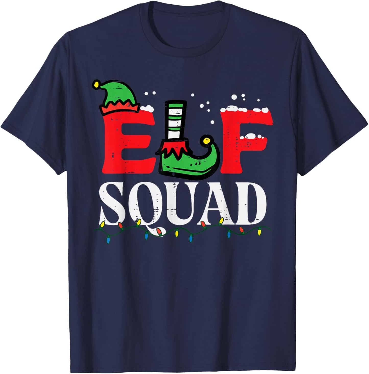 Christmas Elf Squad Xmas Crew Team Boys Girls Kids Toddler T-Shirt - T-Shirt | Navy