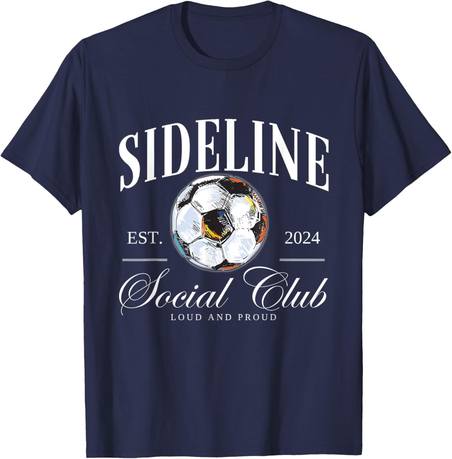 Sideline Social Club Soccer T-Shirt - T-Shirt | Navy