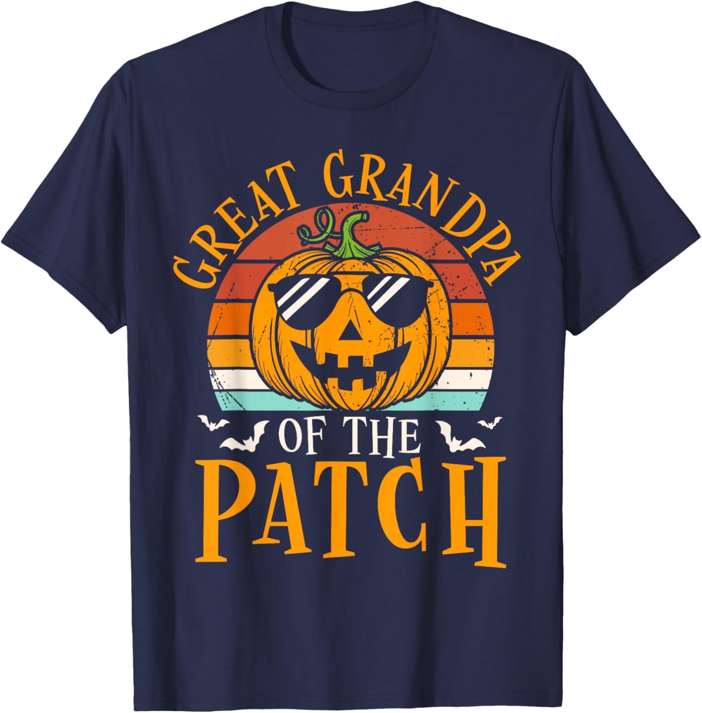 Great Grandpa Of The Patch Pumpkin Family Halloween Costume T-Shirt - T-Shirt | Navy
