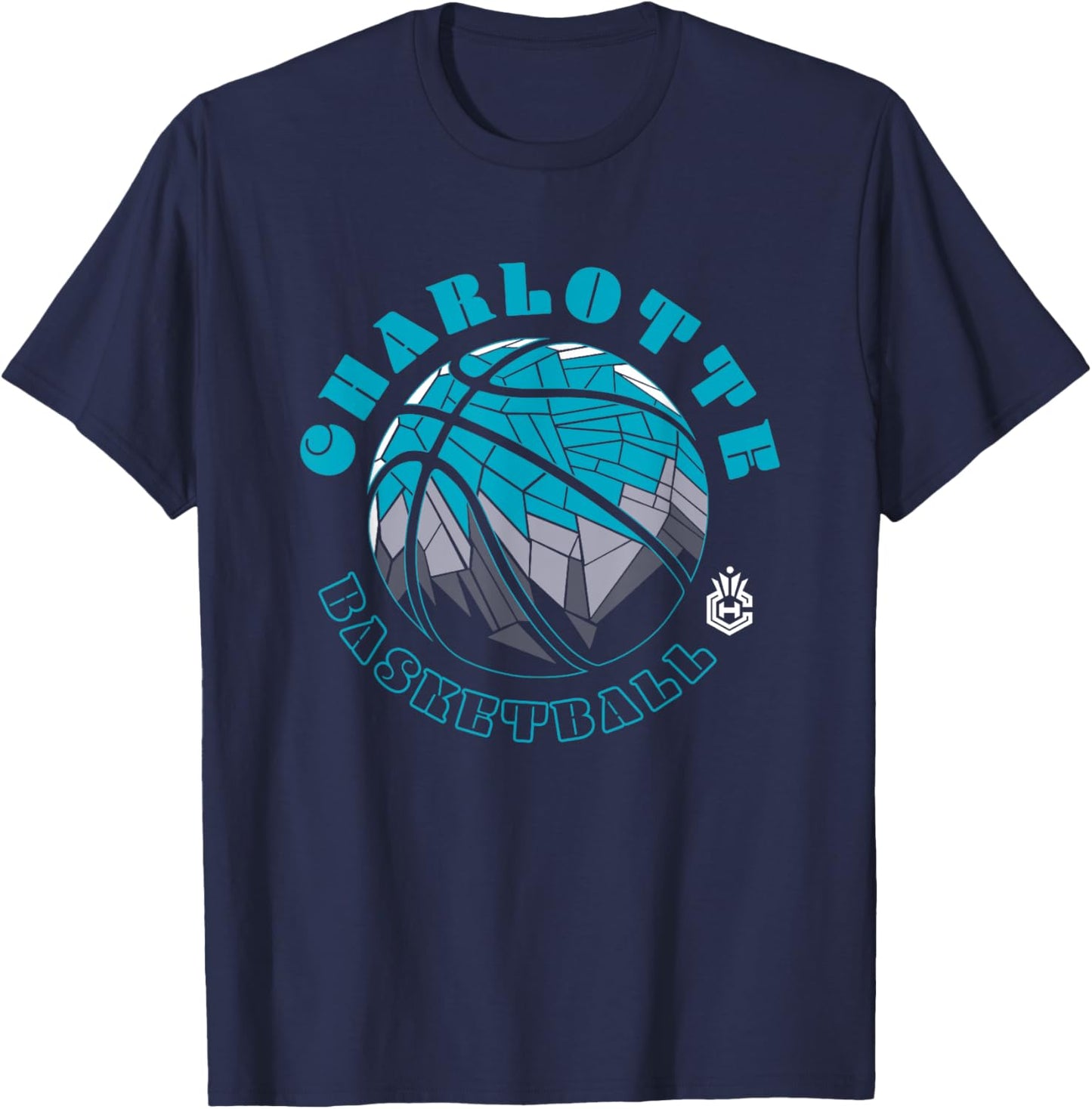 NBA Charlotte Hornets Neon Prism Basketball T-Shirt - T-Shirt | Navy