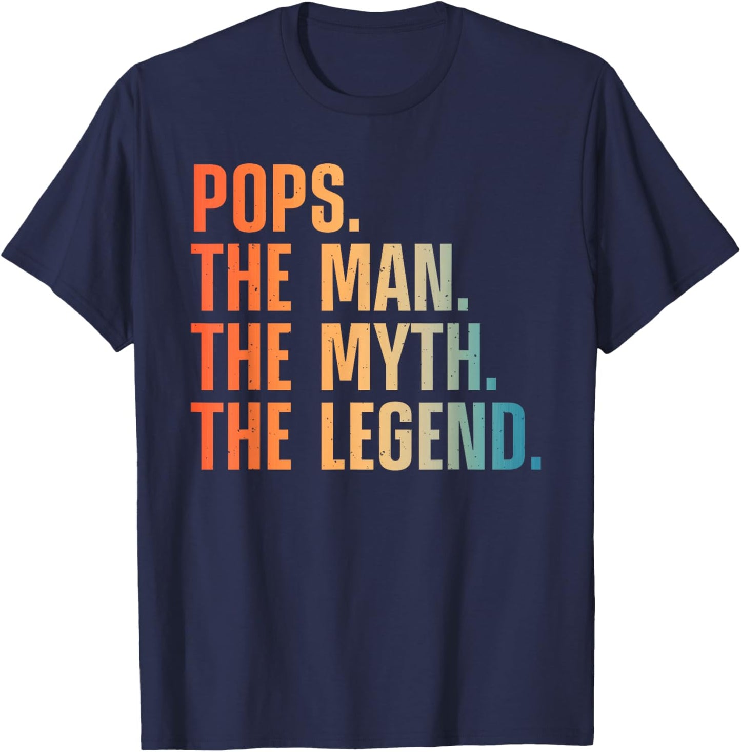 Best Pops Design For Grandpa Grandfather From Grandkids Pops T-Shirt - T-Shirt | Navy