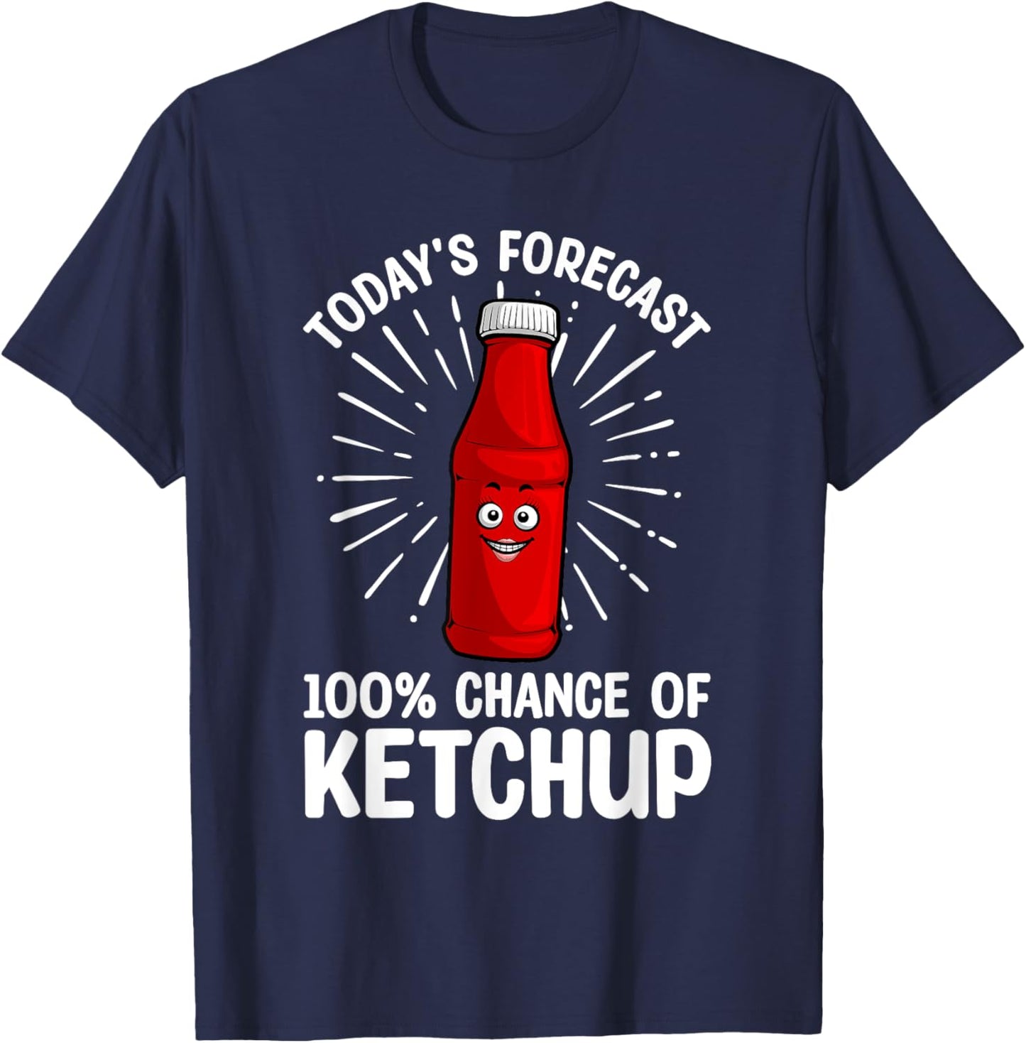 Funny Ketchup Art Women Youth Tomato Ketchup Lover T-Shirt - T-Shirt | Navy