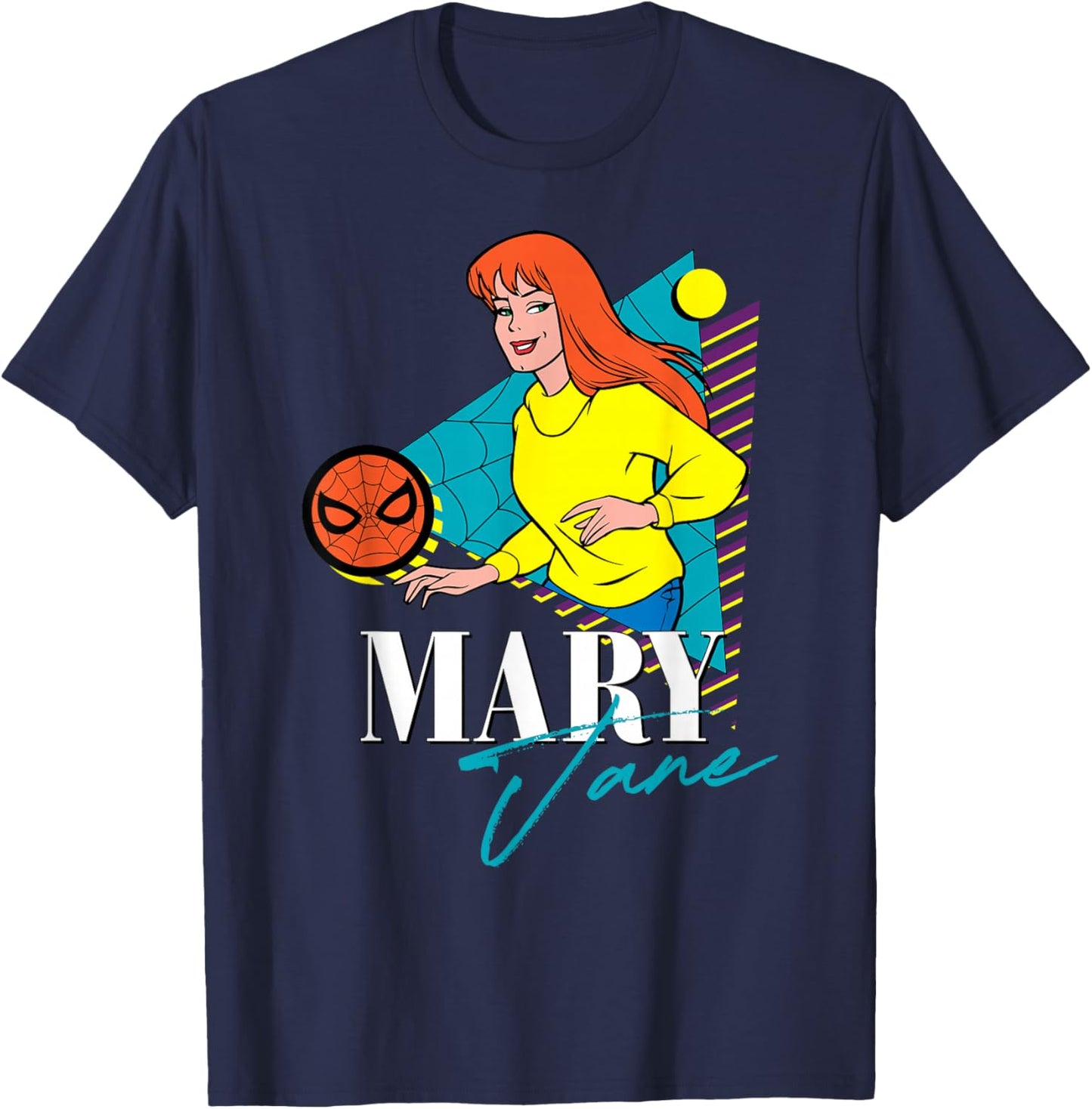 Marvel Spider-Man Retro '90s Couples Matching Mary Jane T-Shirt - T-Shirt | Navy