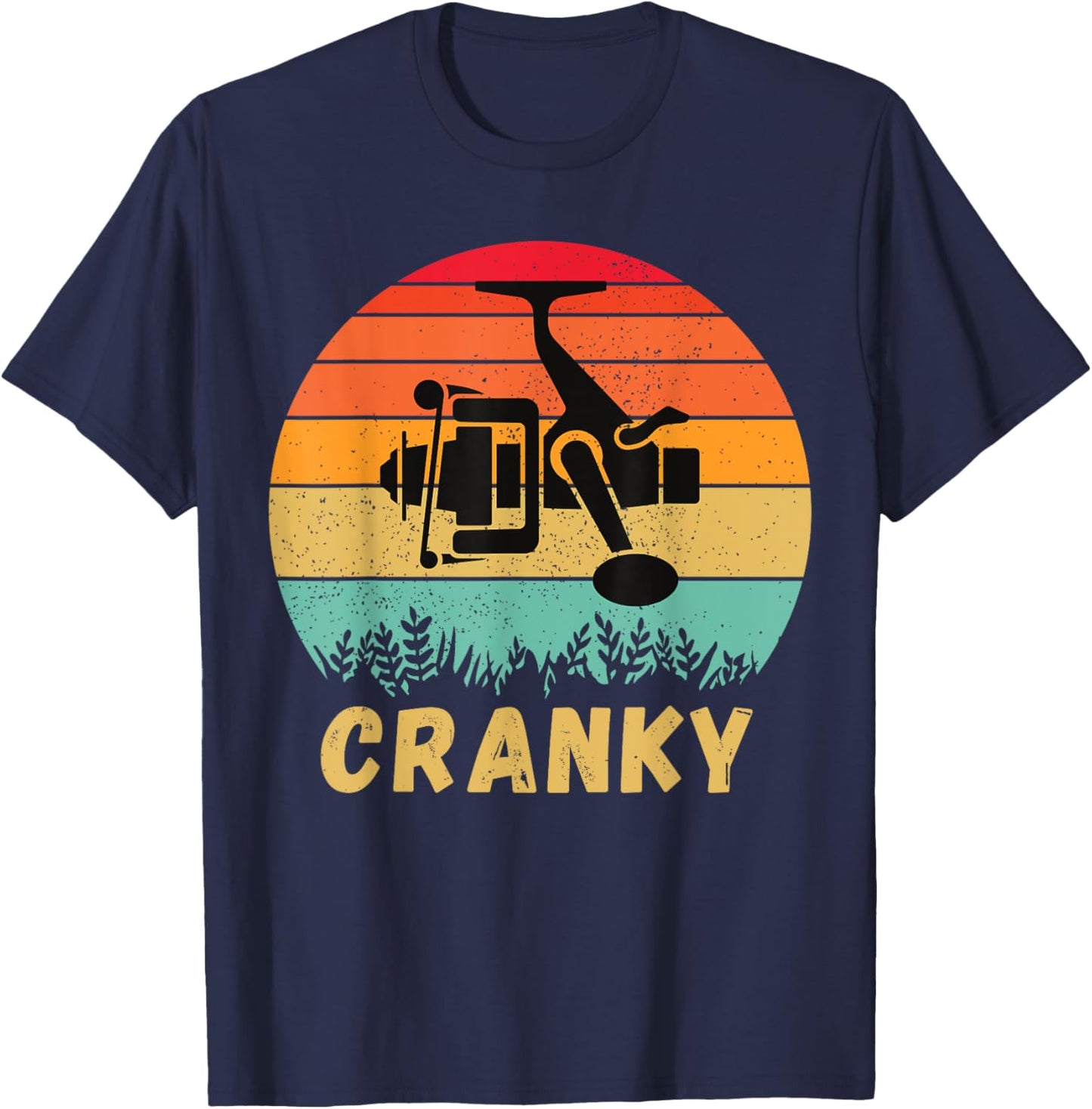 Crankbait Fishing Lure - Cranky Funny Gift Ideas For Fishing T-Shirt - T-Shirt | Navy