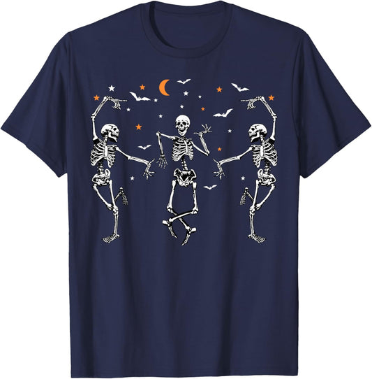 Dancing Skeleton Dance Funny Halloween Skeleton Women T-Shirt - T-Shirt | Navy